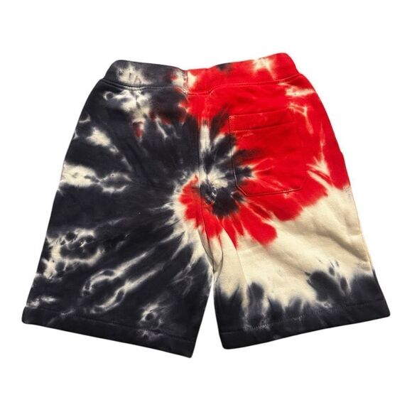 NEW! POLO RALPH LAUREN SWEAT SHORTS BLUE WHITE RED TIE DYE -PONY USA - Picture 2 of 4